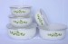 quality guarantee glossy appearance enamel storage bowl sets with PP lid