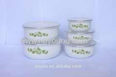 quality guarantee enamel storage bowl sets with PP lid