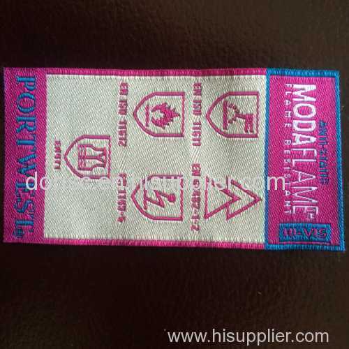 fire retardant woven label for fire retardant chemicals for fabrics