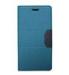 Blue PU / Genuine Leather Apple iPhone Leather Case With Card Holder