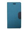 Blue PU / Genuine Leather Apple iPhone Leather Case With Card Holder