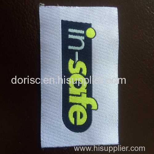 fire retardant woven label for fire retardant coatings for wood