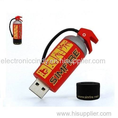Custom mini fire extinguisher shape USB Flash disk for gift