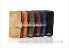 Luxury Retro Flip Samsung / Iphone Wallet Cover Mobile Phone Protection Case