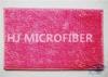 Small Pink100% Polyester Microfiber Door Mat For Outdoor / Indoor Anti-Slip Backing