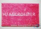 Small Pink100% Polyester Microfiber Door Mat For Outdoor / Indoor Anti-Slip Backing