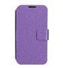 Purple Protective leather Samsung Cell Phone Cases With Credit Card Holder