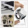 Small Smart phone external crystal USB desktop speakers in desktop