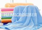 Blue Microfiber Thick Hotel Extra Large Bath Towels Blue Warp-Knitted