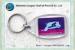 Blank Souvenir Crystal aAcrylic Keychain / Plexiglass Keychain With Mirror