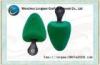 Flocking Handled Foam Shoe Tree In Forest Green , Soft Flocking Shoe Holder