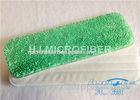 3 - 5 Micrometer Dust Microfiber Wet Mop Pads Green 100% Polyester