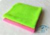 Durable Green Microfiber Cleaning Cloth 100% Polyester , Endless Edge