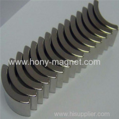 N30UH Grade Sintered Neodymium Magnet Arc