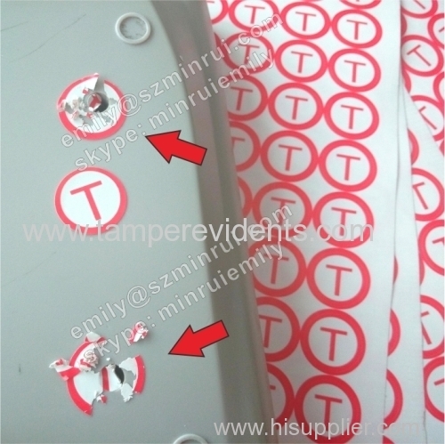 custom warranty screw security seal stickers round