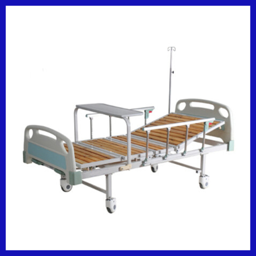Manual 4 crank wooden hospital bed used
