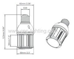 8W Self-ballasted LED Corn Bulb (24*SMD5630 LEDs)