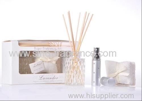 home fragrance 10ml aroma reed diffuser/100ml reed diffuser with 10ml room spray and scented sachet 0179