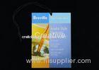 200Gsm Glossy Coated Paper Printed Hang Tags , Custom Jewelry Hang Tags
