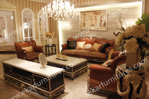 New model sofa sets Baroque furniture chesterfield leather sofa