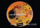 Round Hot Stamp Foil Polyurethane Resin Domed Labels WithDigital Printing