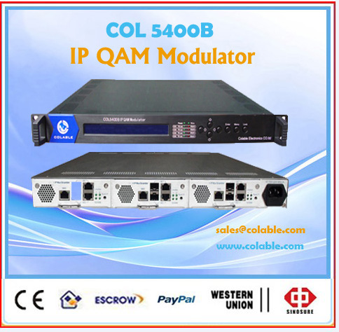 IP to qam dvb-c rf modulator 8 qam modulation and 10 channels ip modulator with mux
