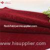 Red Printed Velvet Upholstery Fabric / Printing Flocked Upholstery Material