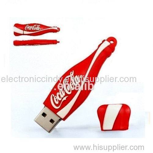 Bottle shape PVC usb drive with high speed