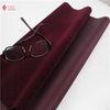 Dark Red Nylon Base Velvet Flocking Fabric / Flocked Upholstery Fabric Eco-friendly