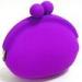Portable Purple Silicone Coin Wallet Light Weight For Ladies