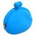 Blue Eco-friednly Silicone Coin Purses Round Shape For Gifts