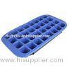 Blue LFGB 100% Silicone Ice Cube Trays Light Weight Eco-friednly