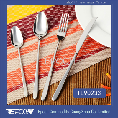 Long handle stainless steel cutlery set