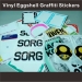 Custom good quality eggshell graffiti stickers with any designs