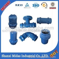 Ductile iron pipe fittings for pvc pipe