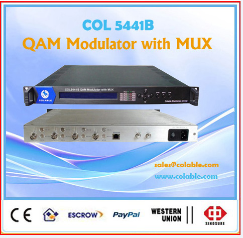 Digital cable tv broadcasting headend modulator qam 4 in 1