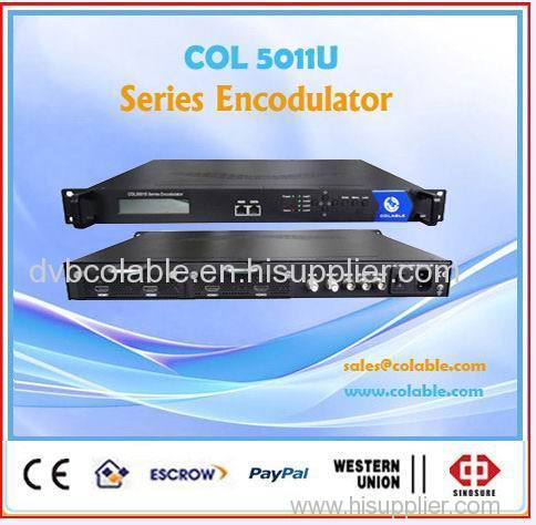 950~2150Mhz customized with 2HDMI or 1SDI or 2AV mpeg2 h.264 encoding 24V out dvb-s2 encoder modulator COL5011U