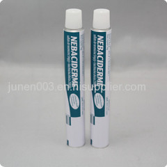 Collapsible aluminum ointment tube packaging