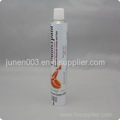 Collapsible aluminum pharmaceutical tube packaging