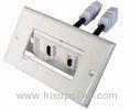 Dual Electrical HDMI Wall Plate 1080p Resolution Hdmi Female Finsert Angled