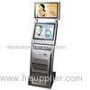 Dual Screen Information Inquiry Standing and Metal Keypad / Keyboard Self Service Kiosks