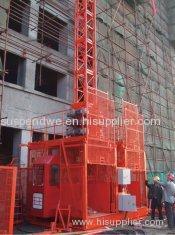 2000 / 2000 kg * 2 Construction Hoist Elevator with Lifting Height 150 m