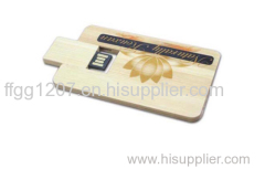 Wooden customized Logo USB Card AGE-MP002