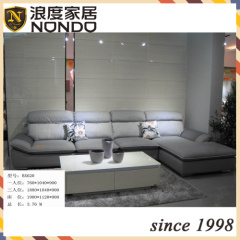 Living room linen tufted sofa low arm sofa