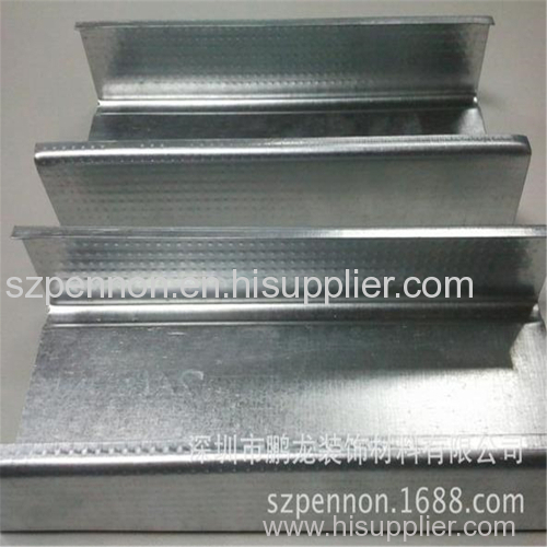 metal stud and track c channel and u channel used for drywall partition