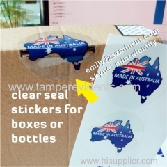 Custom dia 50mm transparent glossy circle waterproof vinyl adhesive labels with full colors printed for seal stickers