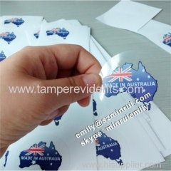 Custom dia 50mm transparent glossy circle waterproof vinyl adhesive labels with full colors printed for seal stickers