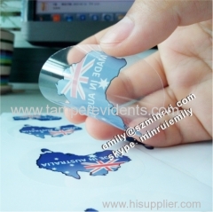 Custom dia 50mm transparent glossy circle waterproof vinyl adhesive labels with full colors printed for seal stickers