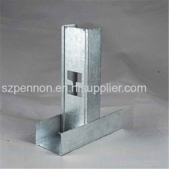 Drywall partition system c channel stud and runner