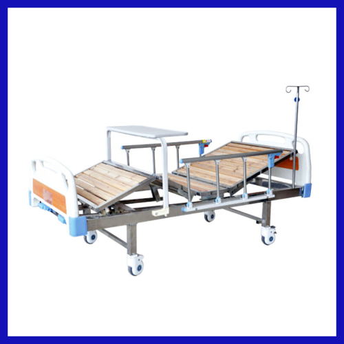 Manual 4 crank wooden hospital bed trapeze